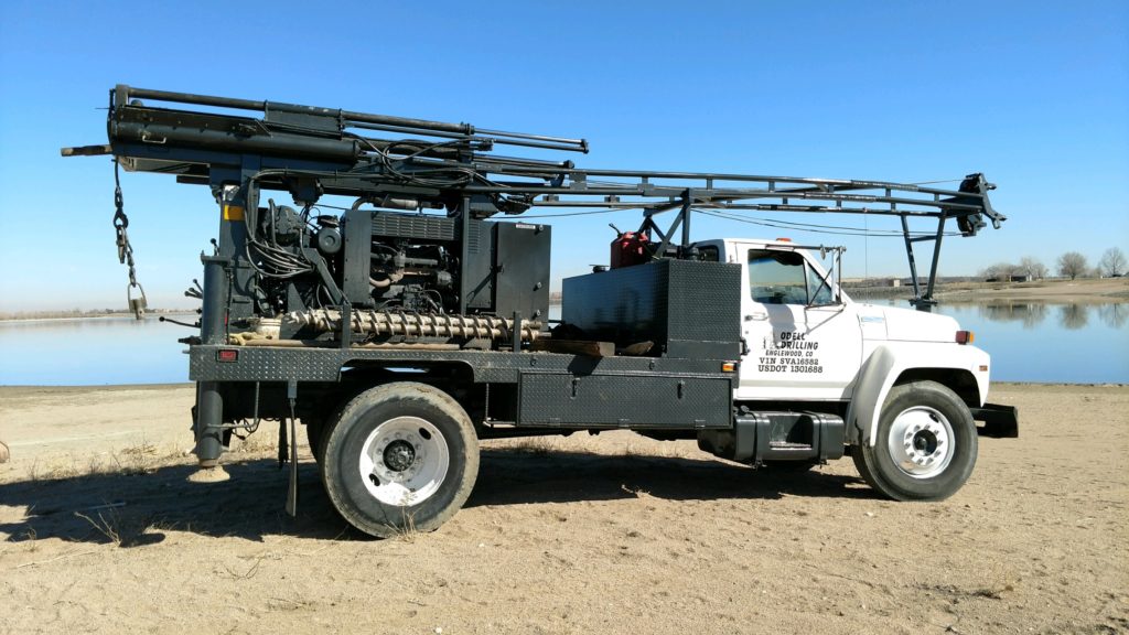 cme55 drill rig parked