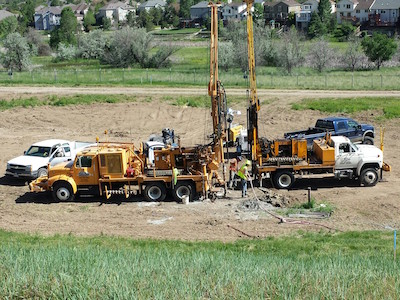 drill rigs in field
